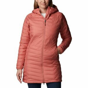 Columbia POWDER LITE MID JACKET Dámská dlouhá zimní bunda, růžová, velikost M