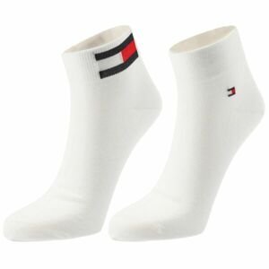 Tommy Hilfiger MEN QUARTER 2P FLAG Pánské ponožky, bílá, veľkosť 43-46