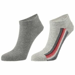 Tommy Hilfiger MEN SNEAKER 2P GLOBAL RIBBON Pánské ponožky, šedá, veľkosť 43-46