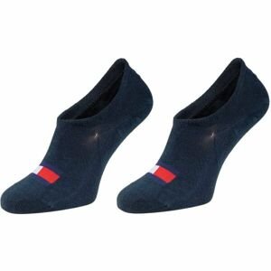 Tommy Hilfiger FOOTIE HIGH CUT 2P FLAG Unisexové ponožky, tmavě modrá, velikost 43/46