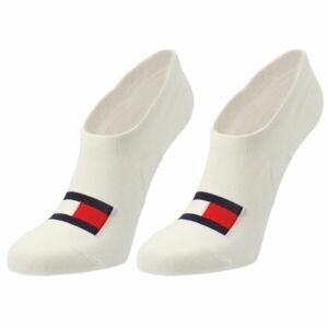Tommy Hilfiger FOOTIE HIGH CUT 2P FLAG Unisexové ponožky, bílá, velikost