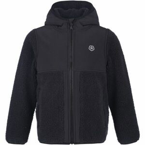 COLOR KIDS TEDDY FLEECE JACKET Dětská flísová mikina, černá, velikost 152