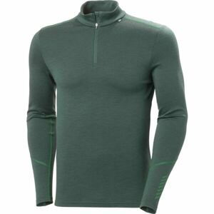 Helly Hansen LIFA MERINO MIDWEIGHT 1/2 ZIP Pánské Merino triko, tmavě zelená, velikost S