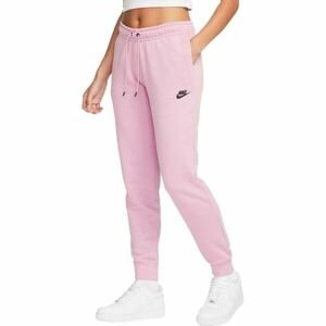 Nike NSW ESSNTL PANT REG FLC MR Dámské tepláky, růžová, velikost L