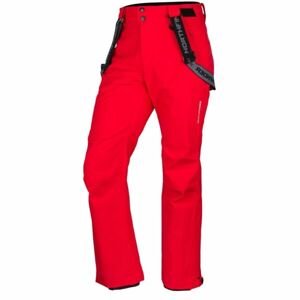 Northfinder BRIAR Pánské lyžařské kalhoty, červená, veľkosť L
