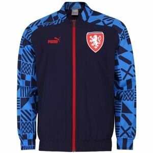 Puma FACR PREMATCH JACKET Pánská fotbalová bunda, tmavě modrá, velikost