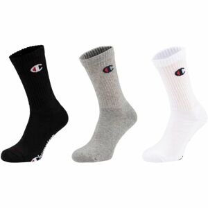 Champion 3PK CREW SOCKS Unisexové ponožky, černá, veľkosť 35-38