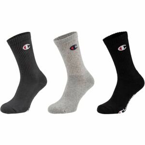 Champion 3PK CREW SOCKS Unisexové ponožky, tmavě šedá, veľkosť 39-42