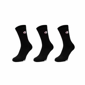 Champion 3PK CREW SOCKS Unisexové ponožky, černá, veľkosť 43-46