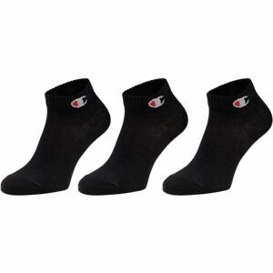 Champion 3PK QUARTER SOCKS  Unisexové ponožky, černá, velikost 35/38