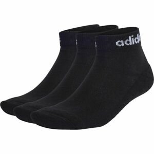 adidas C LIN ANKLE 3P Kotníkové ponožky, černá, velikost M