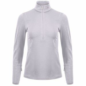 Kjus TRACE MIDLAYER HALF-ZIP W Dámská mikina stření vrstva, šedá, velikost 38