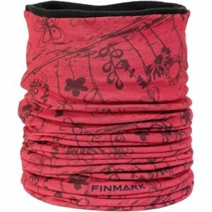 Finmark FSW-236 Dámský multifunkční šátek s fleecem, červená, velikost UNI