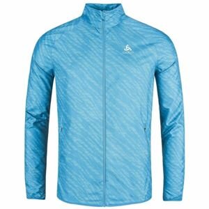 Odlo ESSENTIAL LIGHT PRINT Pánská běžecká bunda, modrá, velikost M