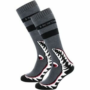 Horsefeathers SHARK Pánské snowboardové ponožky, šedá, veľkosť 40-43