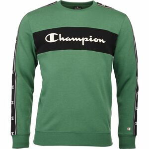 Champion AMERICAN TAPE CREWNECK SWEATSHIRT Pánská mikina, zelená, velikost S