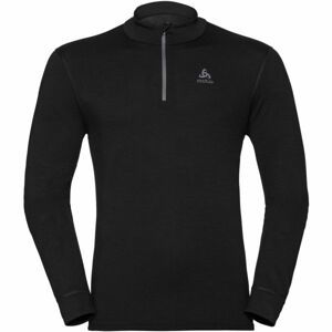 Odlo BL TOP TURTLE NECK L/S HALF ZIP NATURAL Pánské tričko s dlouhým rukávem, černá, velikost S