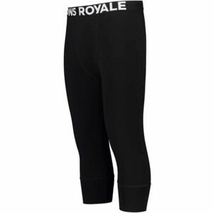 MONS ROYALE CASCADE MERINO FLEX 200 3/4 LEGGING Pánské funkční 3/4 spodky z merino vlny, černá, velikost