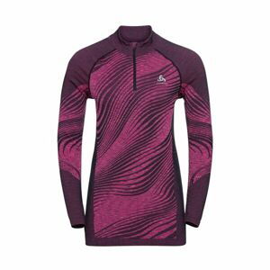 Odlo BL TOP HALF ZIP BLACKCOMB ECO W Dámské funkční triko, růžová, velikost L