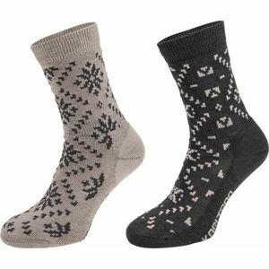 KARI TRAA TIRIL WOOL 2PK Dámské vlněné ponožky, šedá, veľkosť 39-41