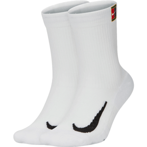 Nike MULTIPLIER CREW 2PR CUSH Unisexové ponožky, bílá, velikost M