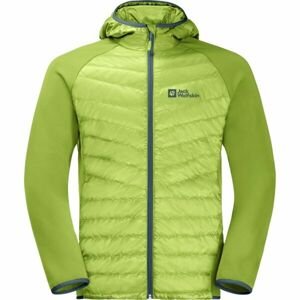 Jack Wolfskin ROUTEBURN PRO HYBRID M Pánská outdoorová zateplená bunda, zelená, velikost XL