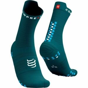 Compressport PRO RACING SOCK v4.0 RUN HIGH Běžecké ponožky, tmavě zelená, velikost T4