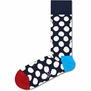 HAPPY SOCKS BIG DOT SNOWMAN Klasické ponožky, tmavě modrá, velikost 41-46