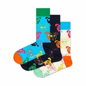 HAPPY SOCKS MIXED DOG GIFT SET 3P Klasické ponožky, mix, velikost 41-46