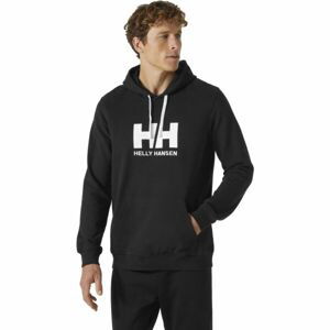 Helly Hansen LOGO Pánská mikina s kapucí, černá, velikost XL