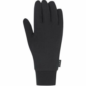 Bula WOOL GLOVE LINER Pánské vnitřní vlněné rukavice, černá, veľkosť L