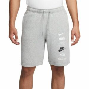 Nike CLUB+ FT SHORT MLOGO Pánské šortky, šedá, velikost XL