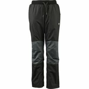 Lewro LOPPY Dětské šusťákové kalhoty, černá, velikost 128-134