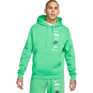 Nike CLUB+ BB PO HOODIE MLOGO Pánská mikina, zelená, velikost XXL