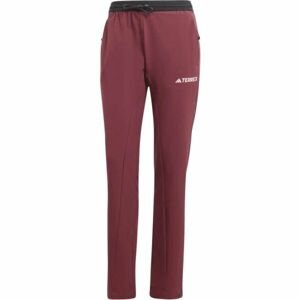 adidas W LITEFLEX PANTS Dámské outdoorové kalhoty, vínová, velikost 34