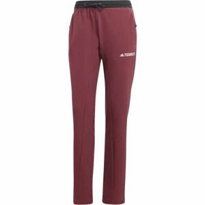 adidas W LITEFLEX PANTS Dámské outdoorové kalhoty, vínová, velikost 38