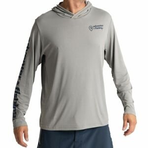 ADVENTER & FISHING UV HOODED Pánské funkční UV tričko, šedá, velikost