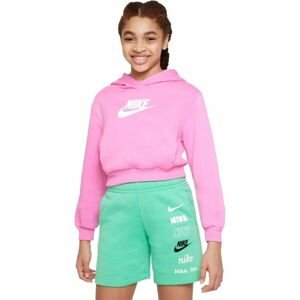 Nike SPORTSWEAR CLUB FLEECE Dívčí mikina, růžová, velikost M