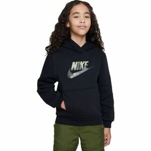 Nike CLUB FLC HBR MIKINA SSNL GRX Dívčí mikina, černá, velikost M