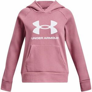 Under Armour RIVAL FLEECE BL HOODIE  Dívčí mikina, růžová, velikost M