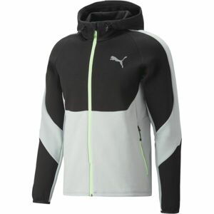 Puma EVOSTRIPE FULL-ZIP HOODIE DK Pánská sportovní mikina, černá, velikost S