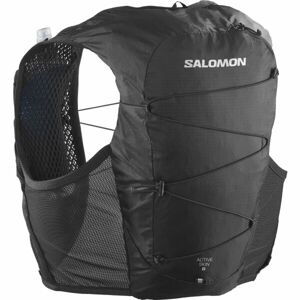 Salomon ACTIVE SKIN 8 WITH FLASKS Běžecká vesta, černá, veľkosť M