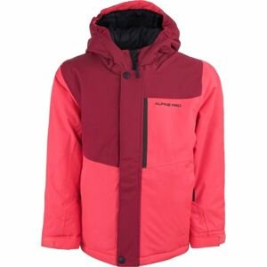 ALPINE PRO GERGO Dětská lyžařská bunda, růžová, velikost 116-122