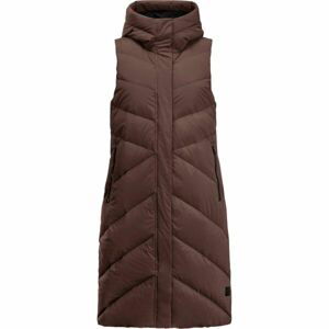 Jack Wolfskin MARIENPLATZ VEST W Dámský péřový kabát, hnědá, velikost L