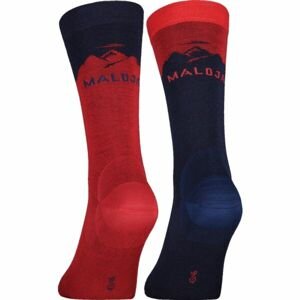 Maloja HOHNECKM Ponožky, červená, veľkosť 39-42