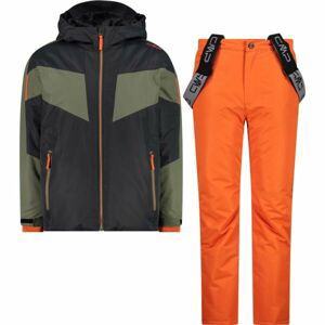 CMP KID SET JACKET AND PANT Chlapecký lyžařský komplet, oranžová, veľkosť 164