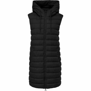 s.Oliver RL OUTDOOR WAISTCOAT Prošívaná vesta s kapucí, černá, velikost