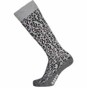 BARTS SKISOCK ANIMAL PRINT HEATHER Lyžařské ponožky, šedá, veľkosť 39/42