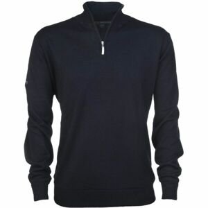 GREGNORMAN MERINO (50:50) ZIP-NECK Pánský golfový svetr, černá, veľkosť L