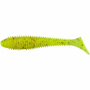 Keitech Gumová nástraha Swing Impact FAT Chartreuse Red Flake - 3,3"/8,4cm/5,6g/7ks